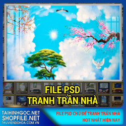file psd tranh tran nha 2023
